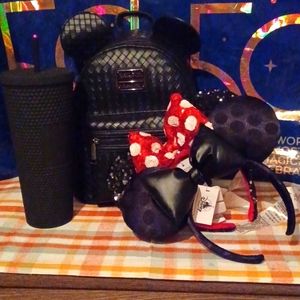 Disney Parks Limited Release Mickey Mouse Woven Loungefly Bundle